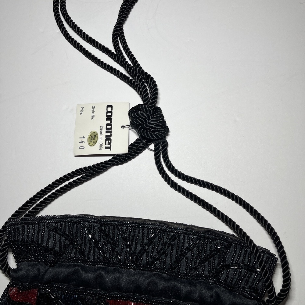 Beaded Bucket Bag Purse Hobo Multi Color Beads Chevron Coroner Brand NWT - Picture 11 of 14